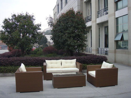 Buy 4pcs PE wicker patio sofas at wholesale prices