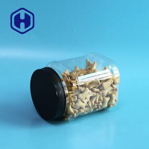 Snack Square Empty PET Food Plastic Jar 30OZ Leak Proof