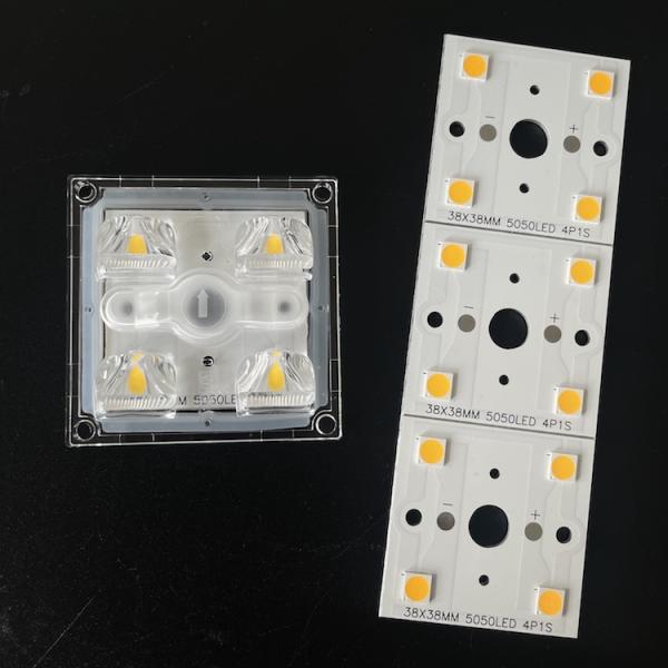 Mini LED Street Light Module 4 LED With Waterproof PC Lens 150X75 Degree With Gasket