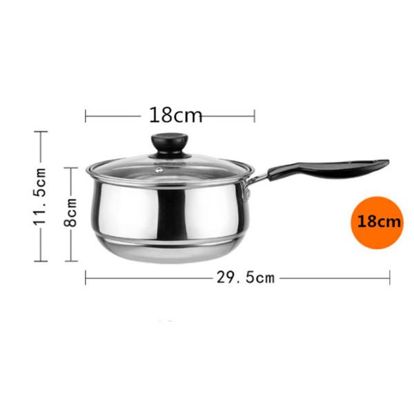 High Quality Stainless Steel Sauce Pan Milk Pot Soup & Stock Pots Set With Steamers