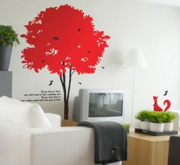 Cool Tree Wall Flower Stickers G108 / Wall Sticker Art