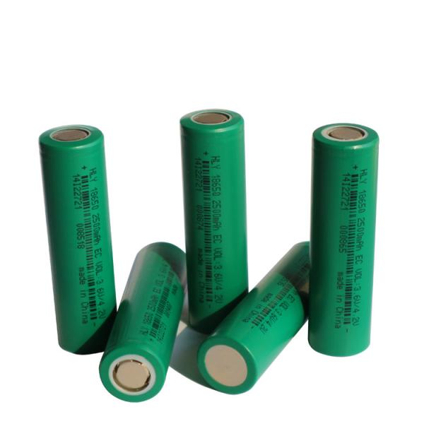 Buy Customized 18650 2500mAh Rechargeable Solar Battery 3.6V For Golf Carts at wholesale prices