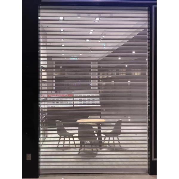 Transparent Perforated Steel Roller Shutter Door For Shopfront