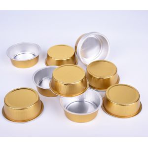 Disposable Aluminum Drinking Cups 150ml Aluminum Baking Cups With Lids