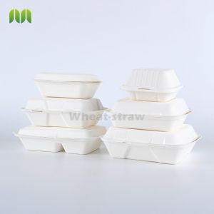 Compostable Lunch Box Bagasse Disposable Biodegradable Waterproof Grease