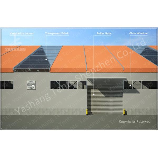 Customised Orange Warehouse Temporary Storage Shelters Huge Tent Rentals Eco Friendly