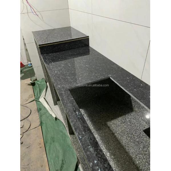 Modern Blue Granite Stone Slabs Prices for Natural Blue Pearl Countertop Renovation