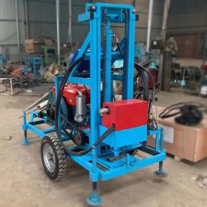 Wheeled Small Diesel Hydraulic Household Water Well Drilling Rig