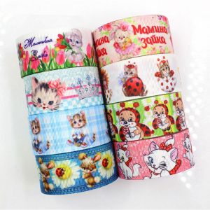 Wholesale Beautifully Custom Heat Transfer Printed Satin Ribbon With Logo