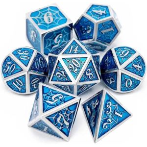 Spider -Man Solid Metal Polyhedral Dice Set DND RPG Luxury Style