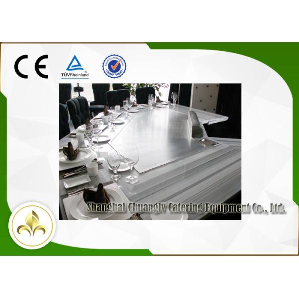 Custom Japanese Teppanyaki Grill Induction / Electric Hibachi Cooktop Built In Air Blower