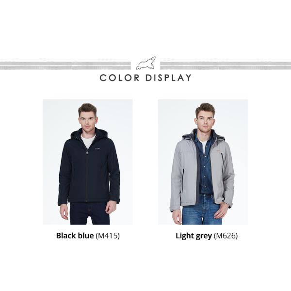 100% Polyester Mens Cotton Jacket Man Sping Autumn Coat Zipper Sleeve Length 64 - 68cm