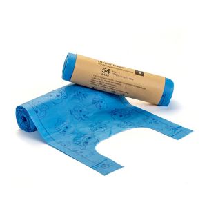 China Tie Handle Compostable Nappy Sacks Rolled Pack Non Toxic Harmless on sale