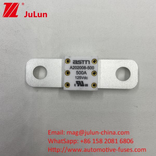 Buy ASTM Car Battery Fuse 50.8 Distance Between 2 Holes 200A 125VDC 20KA at wholesale prices