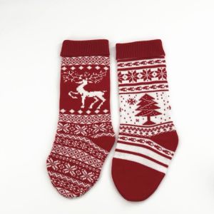 Christmas Knitted Stocking Decorative Christmas Accessory Reindeer Snowflake