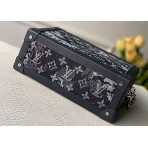 Unisex Soft Trunk Virgil Abloh Shoulder Bag With Zipper Open