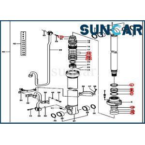 200CLC John Deere AH173444 Arm Cylinder Seal Kit ISO9001 Heavy Equipment Parts