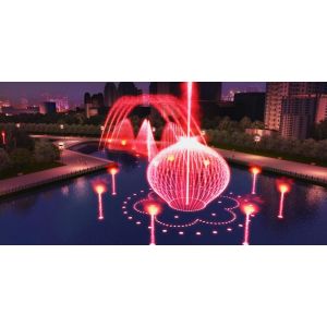Ring bell shape music floating water fountain
