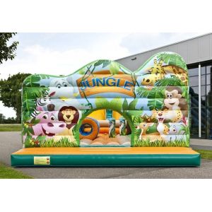 Safety Jungle World Commercial Inflatable Slide With Obstacle Course