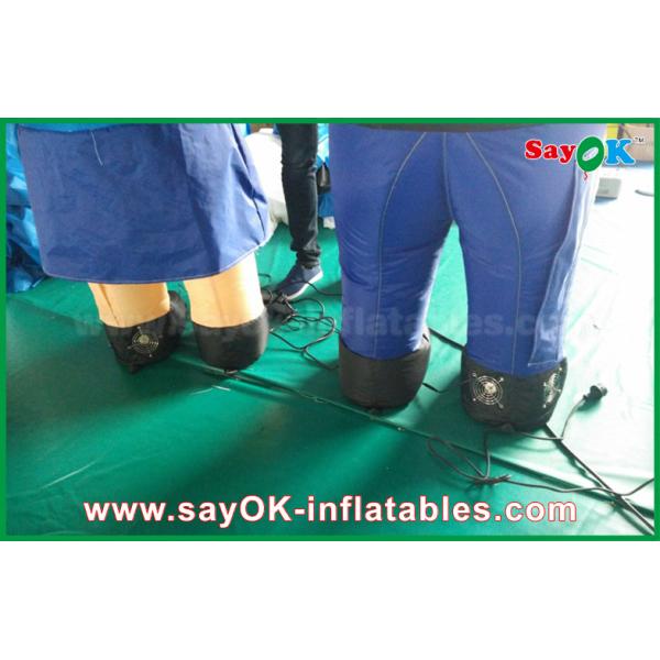 Blue Oxford Inflatable Cartoon Characters Cop / Police Man Carttoon Charaters With 90% Similar