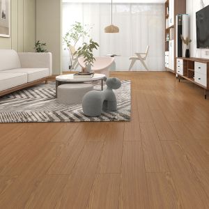 Fireproof Wood Design Vinyl Floor Stickers with 152.4*914.4mm Size for Indoor