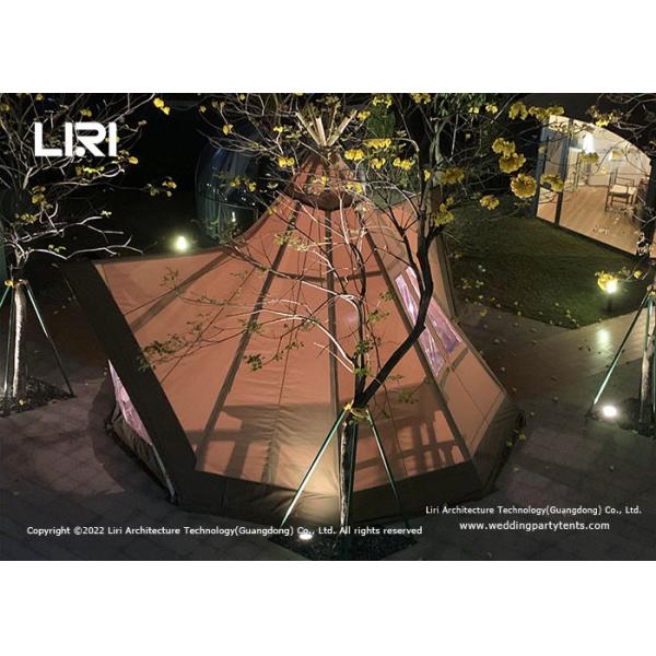 Buy Waterproof Jungle Glamping Tipi Event Tent Heavy Duty Canvas Tents at wholesale prices