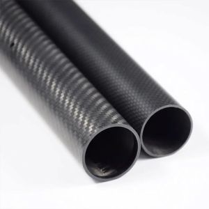 Carbon Fiber Tube 25mm x 23mm x 500mm 3K Roll Wrapped 100% Carbon Fiber Tube