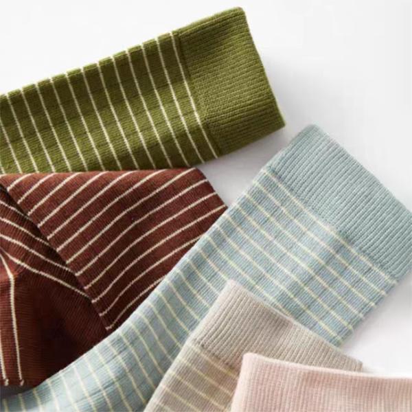 Custom Striped Vintage Soft Bamboo Cotton Crew Socks
