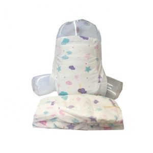 Printed Clothlike Backsheet Soft Baby Diaper With Spandex Elastic Waistband
