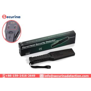 LED Signal Alarming Security Metal Detector Wand Power Supply By 9V Battery