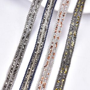 Quality iron on rhinestone transfer designs headband women resin rhinestone for sale