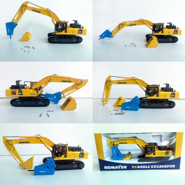 Komatsu PC460LC-8 1/50 Alloy Excavator Model Hydraulic Breaker Collectible