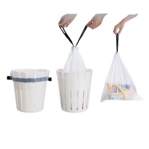 China Kitchen Small Drawstring Garbage Bags PE Recyclable Trash Can Liners on sale