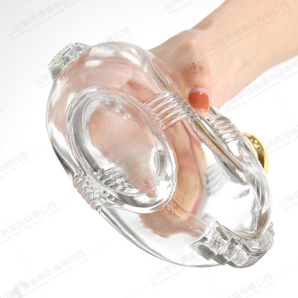 Accptable OEM/ODM Custom Clear Glass Bottle for Liquor Wine Whisky Vodka Spirit Clear