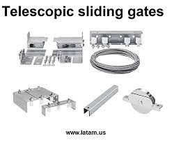 Quality Double Door Sliding Telescopic Gate Hardware Zinc Plated 3m 4m 5m 6m for sale