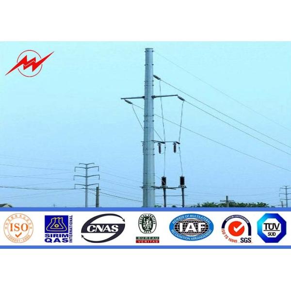 Buy Galvanized Steel Electrical Utility Poles Outdoor 11.9m 940dan at wholesale prices