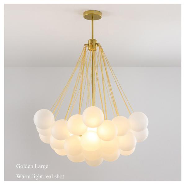 Bubble Chandelier 19/37 Balls Black Gold Chandeliers Mid Century Modern Glass Lamp(WH-MI-220)