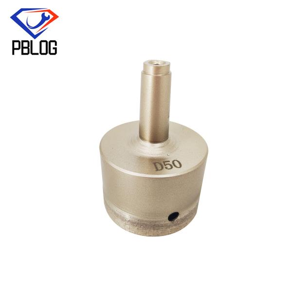 Silver 3 - 80mm Glass Drill Bits Diamond Glass Core Drill With High Heat