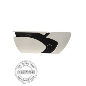 Adjustable angle LCD advertising display , office tea table desk kiosk