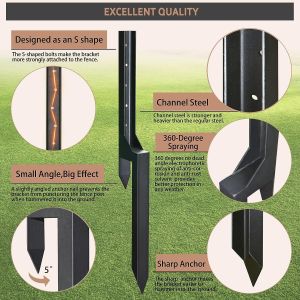 Upgrade Your Fence 12 Gauge Steel 4x4 Fence Post Repair Kit for Tilted or Broken