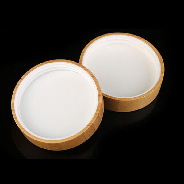 Buy 50g Bamboo Lid Cosmetic Cream Jars Silk Screen Printing at wholesale prices