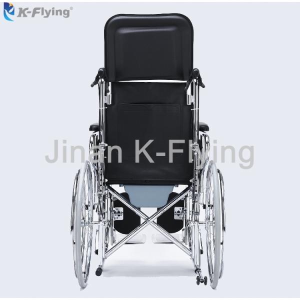 Chrome Steel Adults Folding Manual Wheelchair Double Brakes System