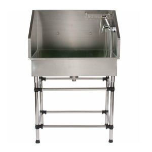 304 Stainless Steel Dog Wash Tub , Professional Pet Grooming Bath Tub