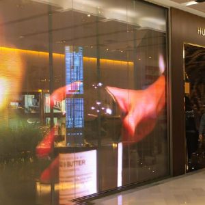 P8 commercial transparent LED display1000*500mm LMS-Mesh custom appearance