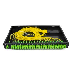 Fixed Rack Mounted 1U 1X32 PLC Splitter FTTH Patch panel