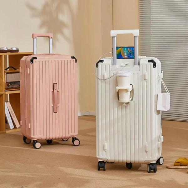 1683Convenient Travel Companion Aluminum Suitcase with 4 Wheels and Telescopic