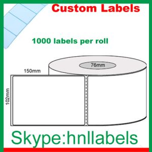Quality Thermal Transfer Labels 102mmX150mm/1 Plain Transfer Roll Perm, Perf 1000Lpr 76mm Core for sale