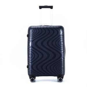 China Dark Blue MUTE Wheel ODM PP Trolley Luggage on sale