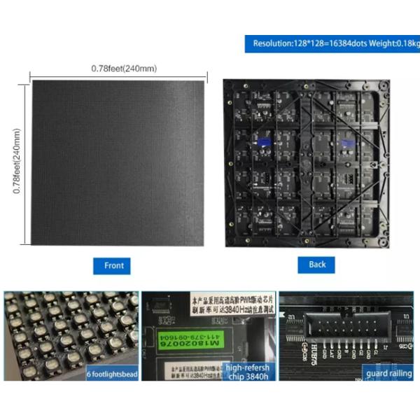 P1.86 Indoor 4K LED Video Wall LED Unit Board 480x480mm Indoor HD LED Display Screen