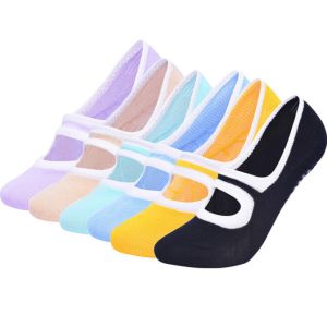 Custom Logo Dance Backless Yoga Grip Socks / Non - Slip Ankle Socks